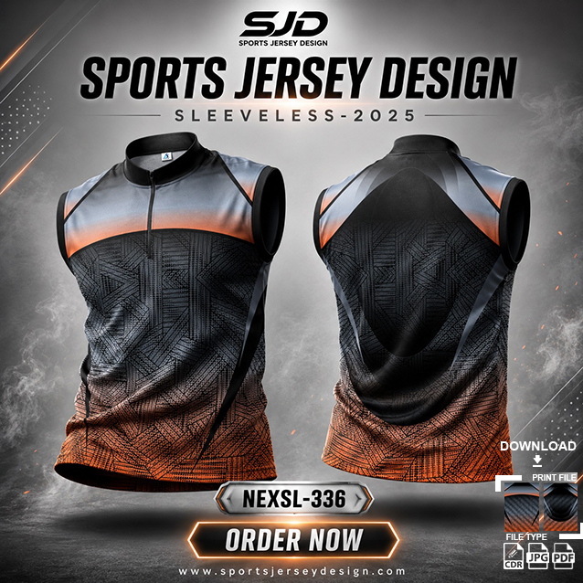NEXSL-336 GREY AND BROWN COMBINATION SPORTSWEAR SUBLIMATION JERSEY DESIGN